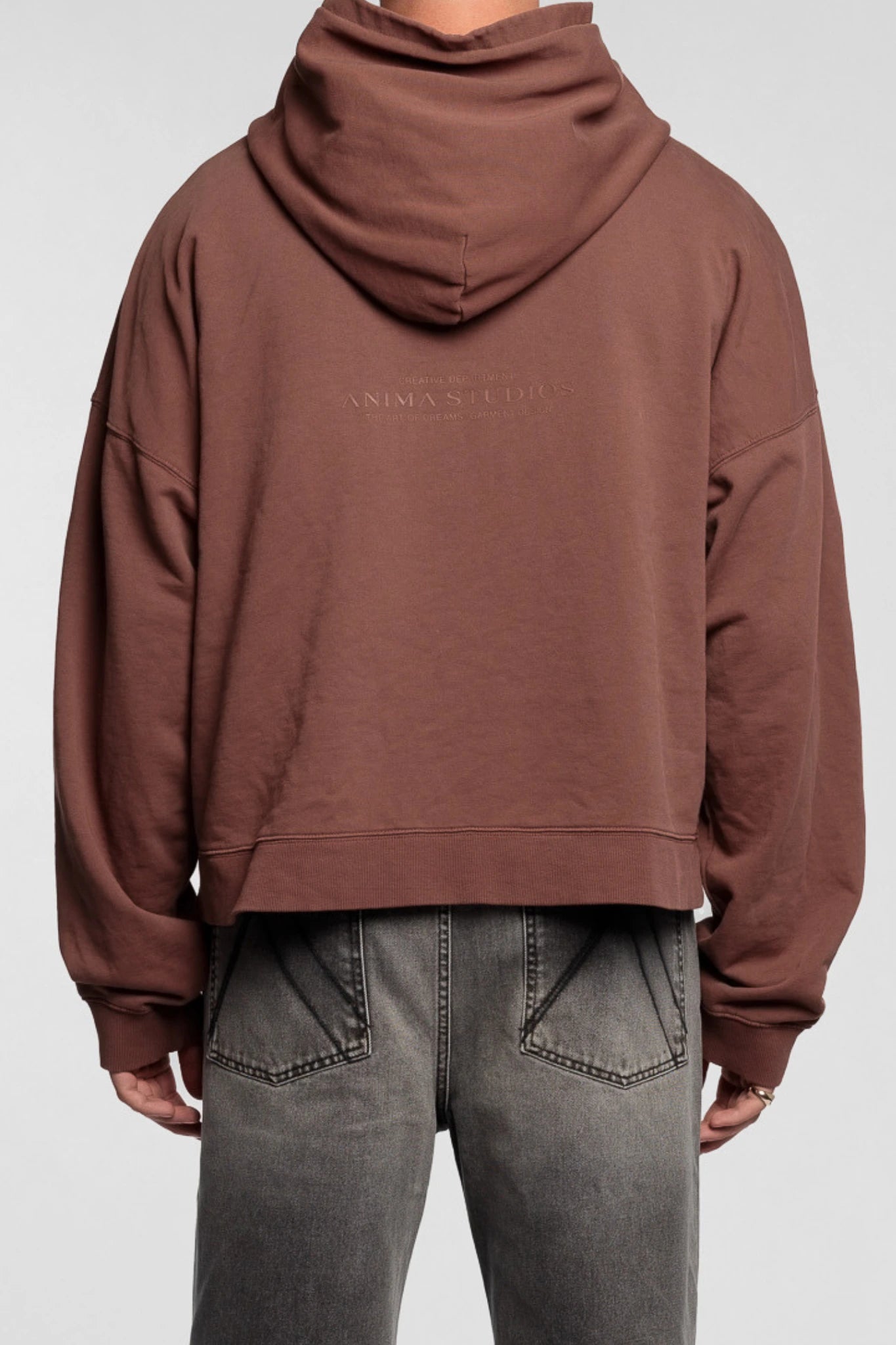Cropped Hoodie Brown