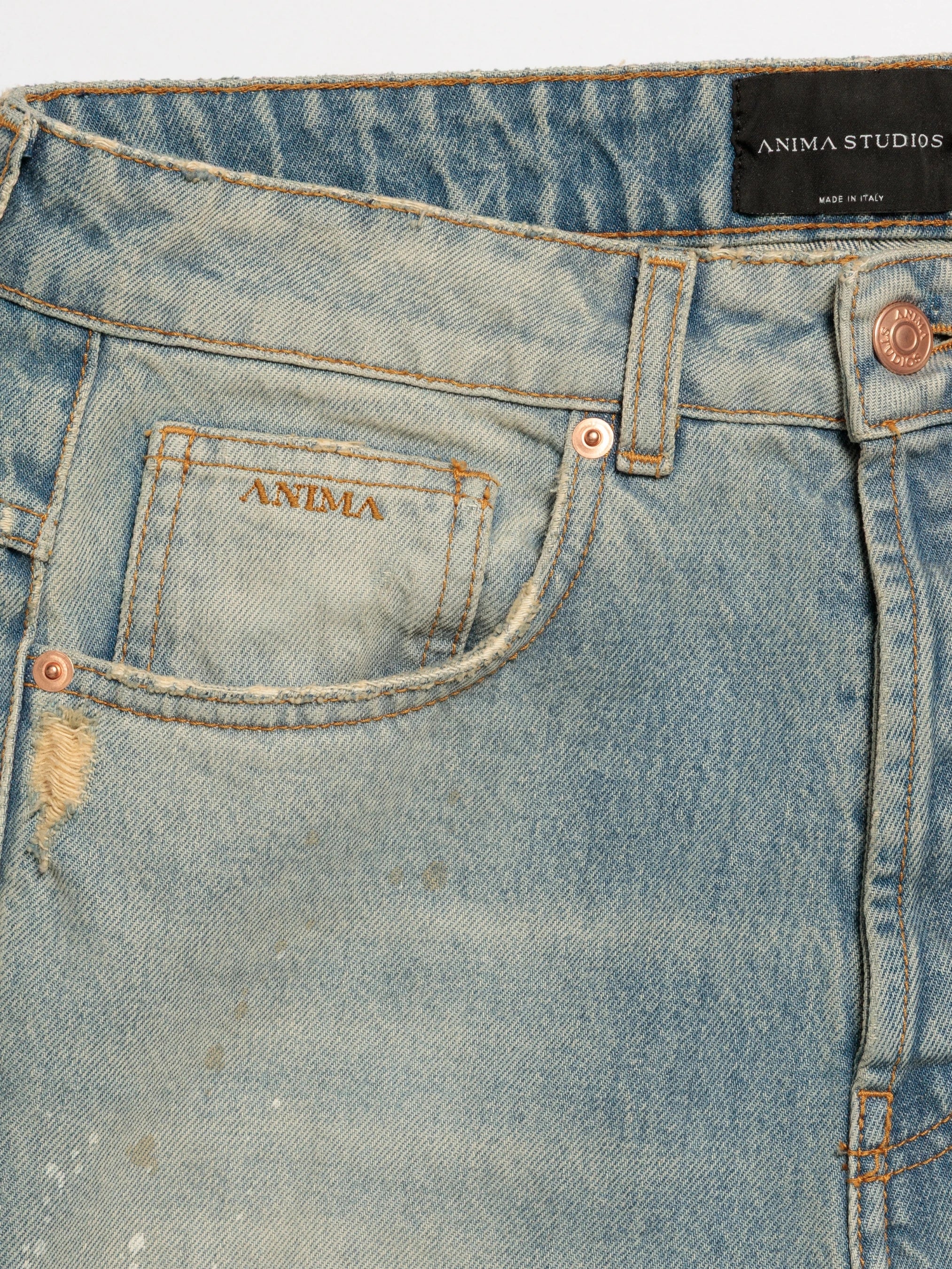 Stone Washed Blue Denim