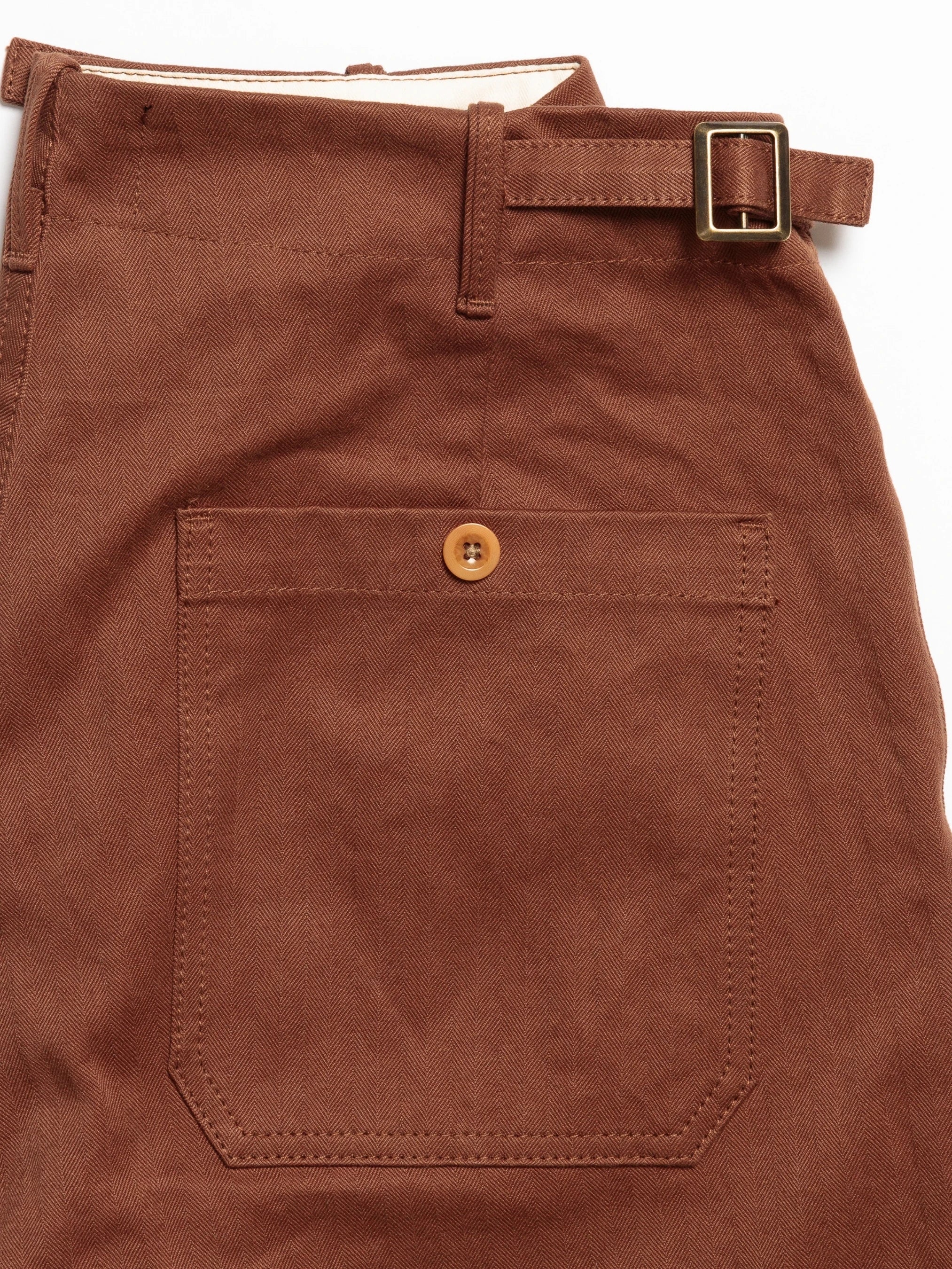 Brown Herringbone Fatigue Baggy