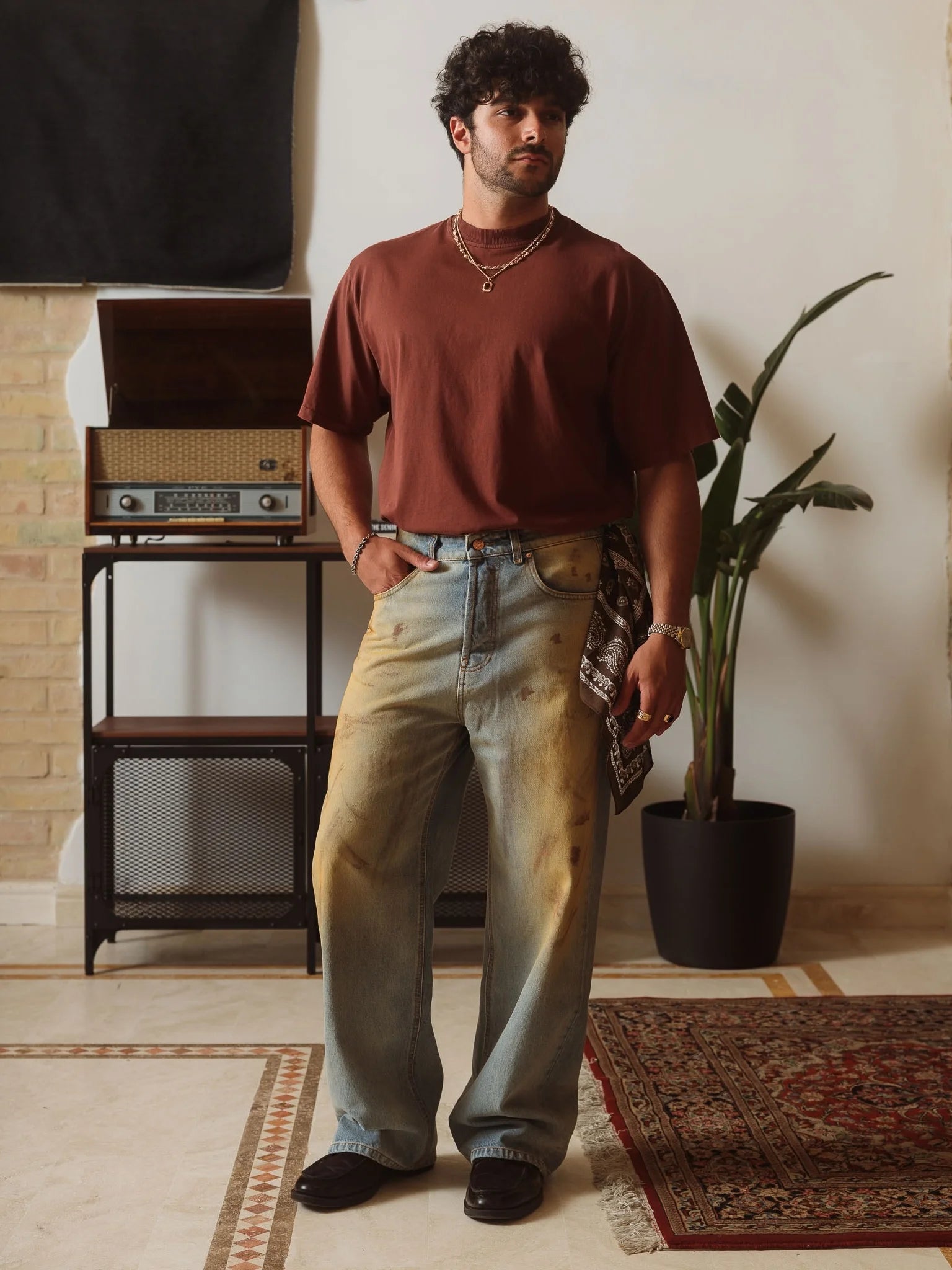 Dirty Washed Baggy Denim