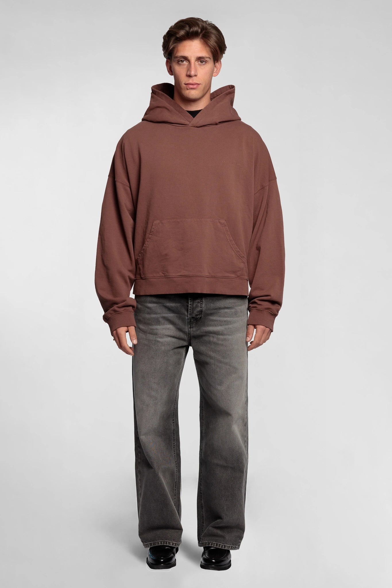 Cropped Hoodie Brown