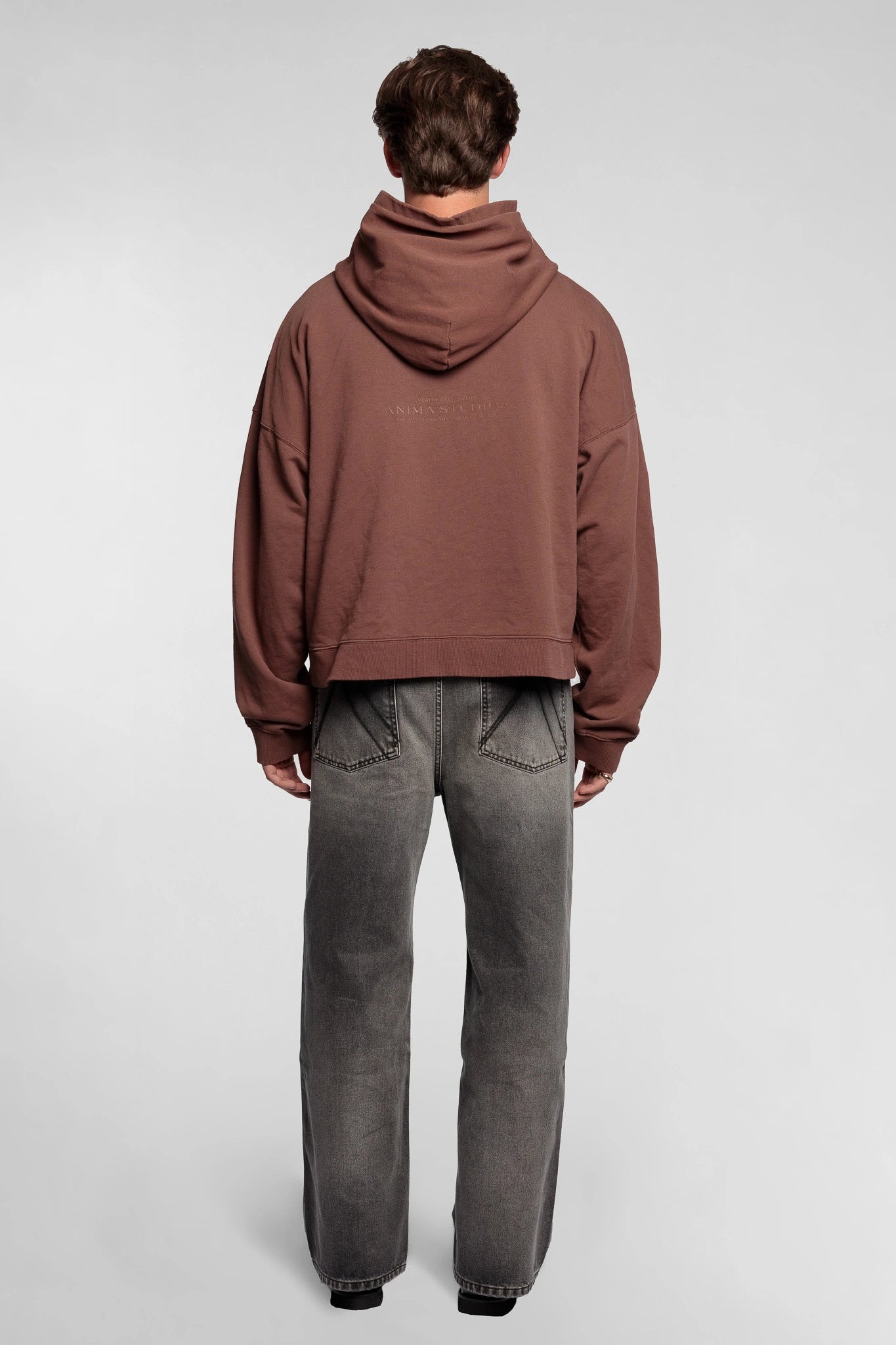 Cropped Hoodie Brown