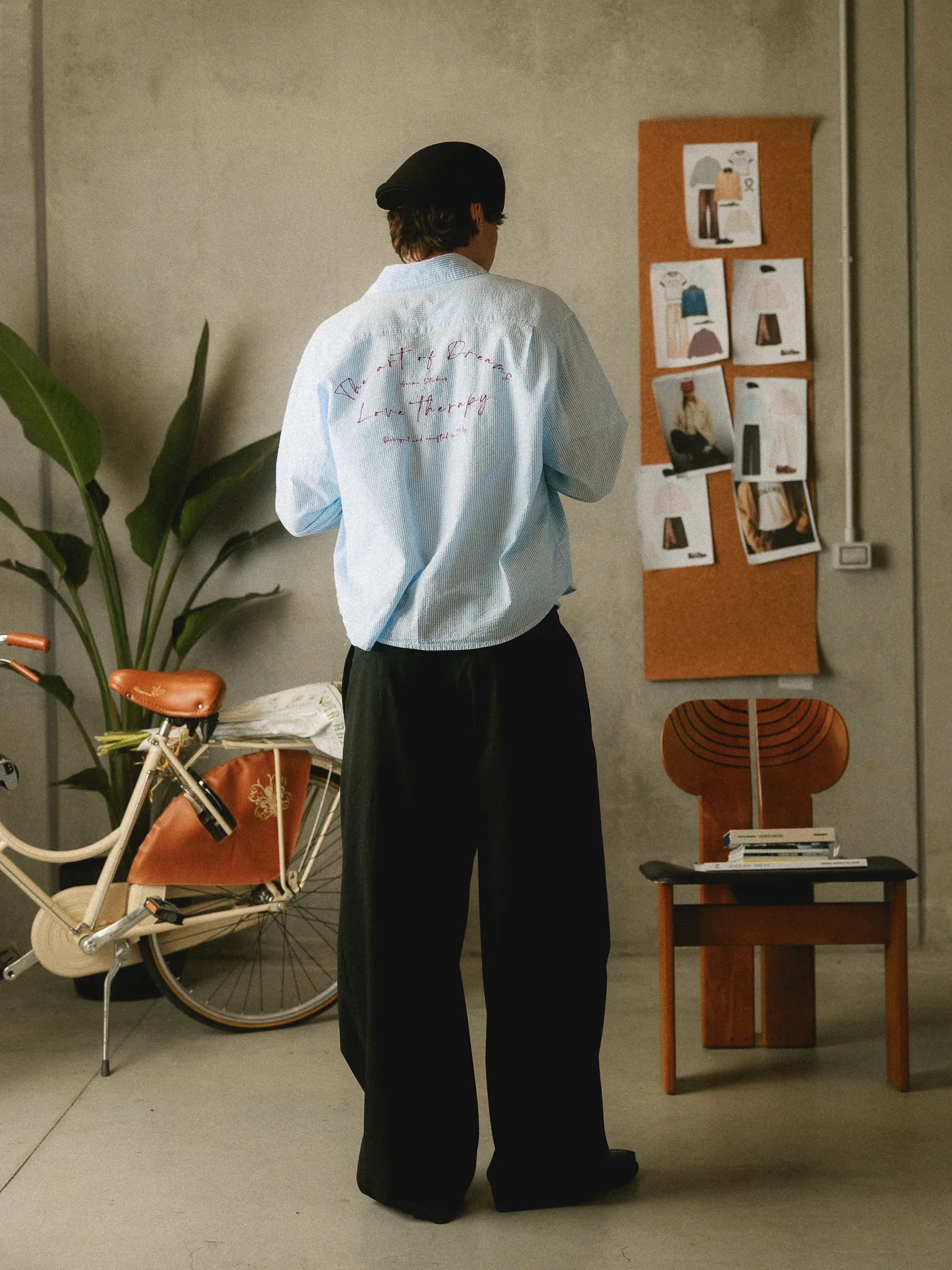 Embroidered Striped Seersucker Shirt