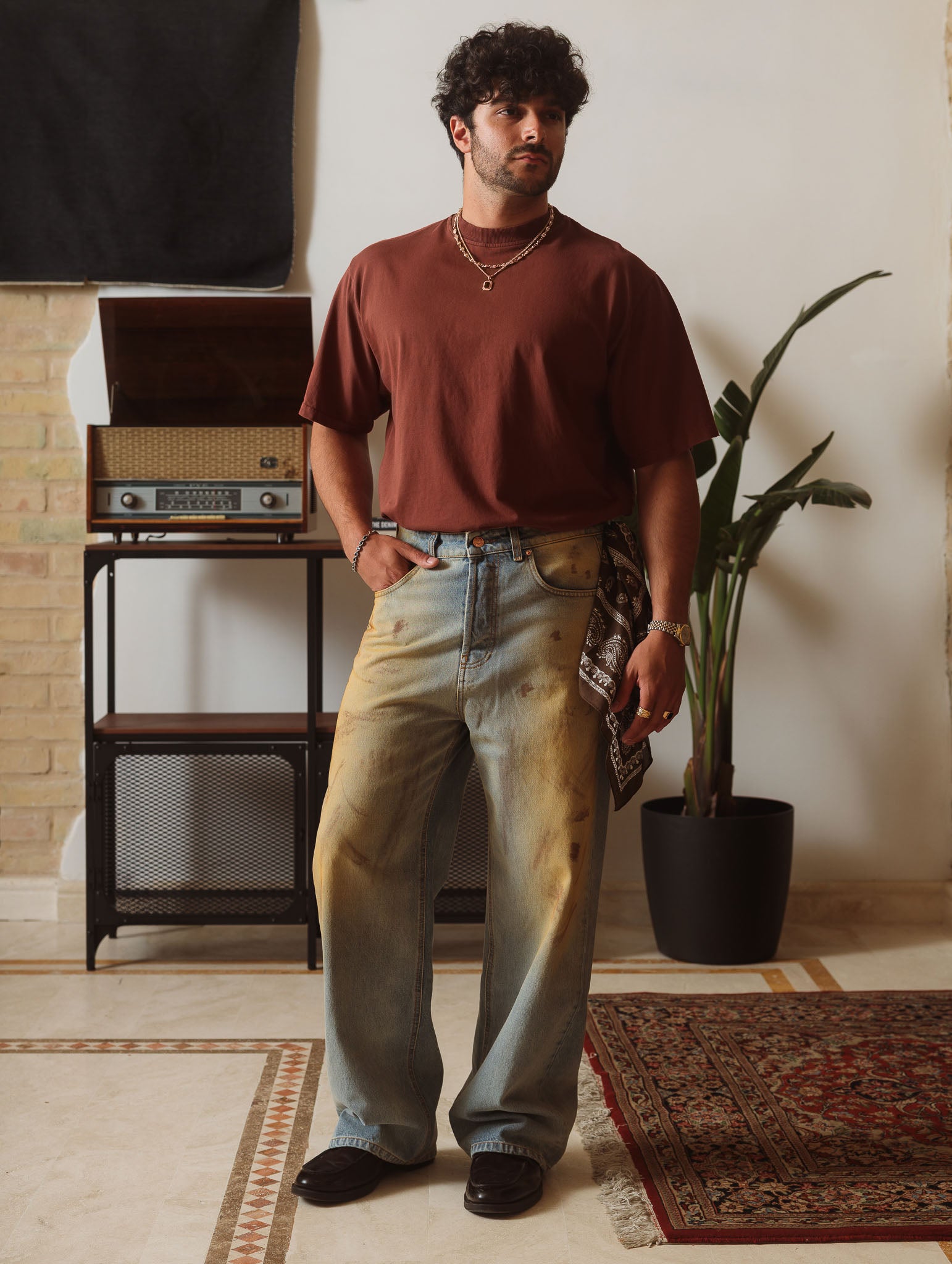 Dirty Washed Baggy Denim