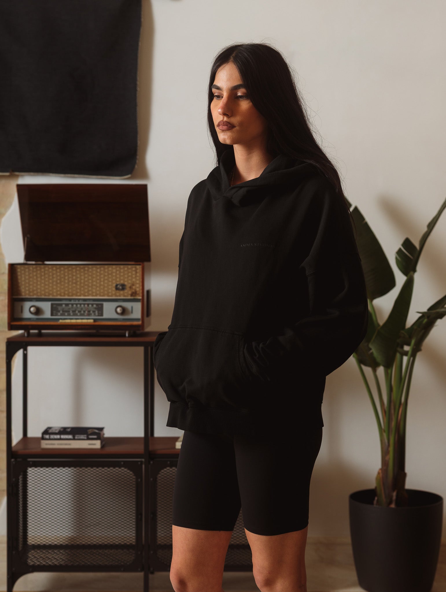 Cropped Hoodie Black