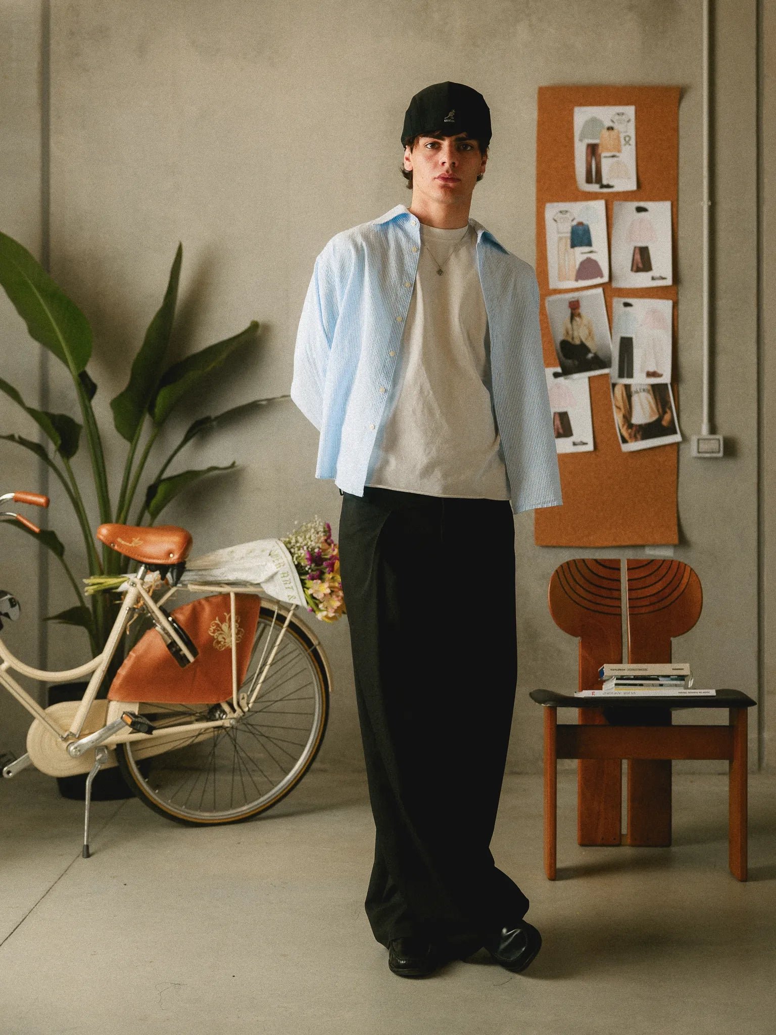 Embroidered Striped Seersucker Shirt