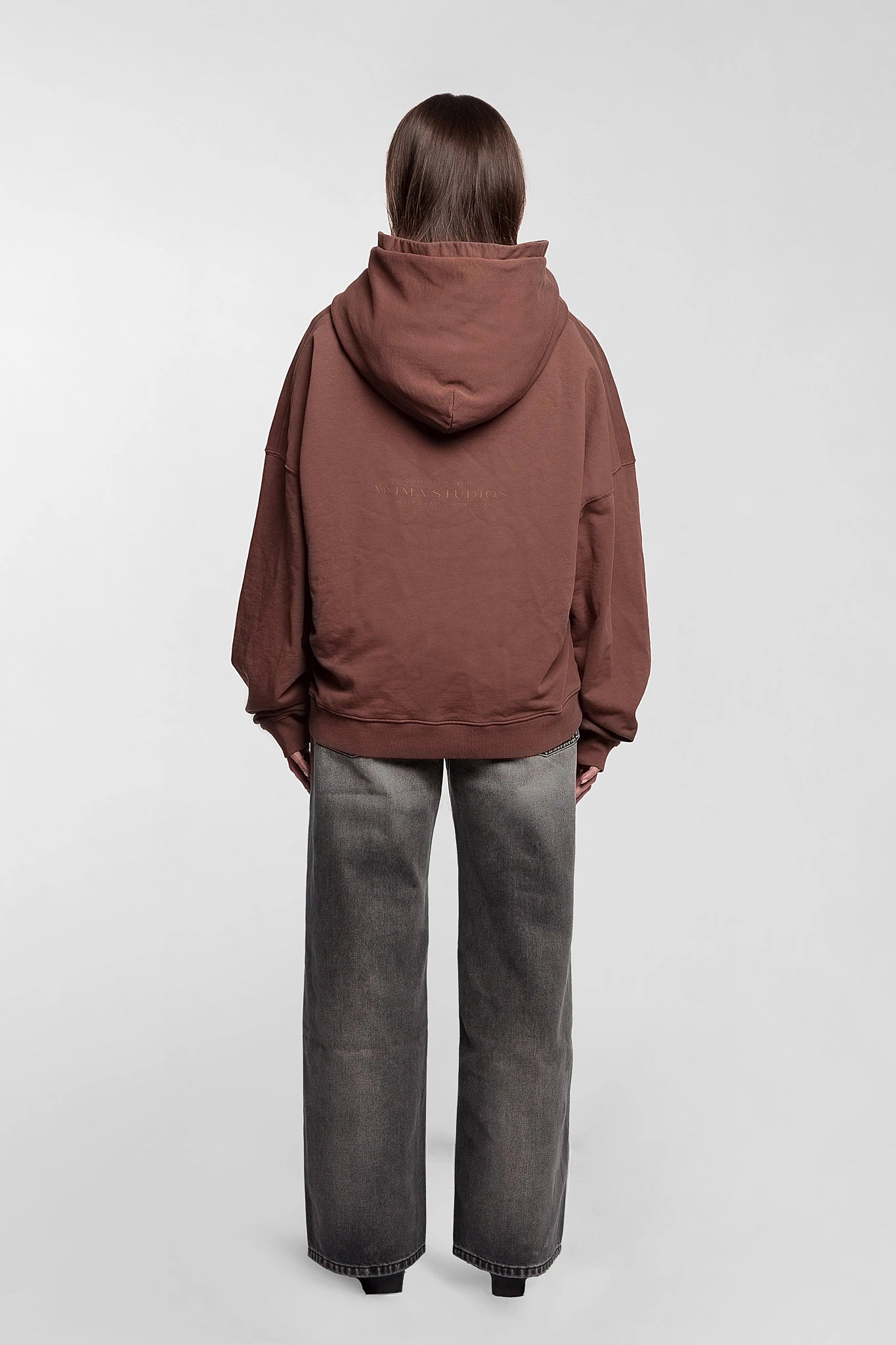 Cropped Hoodie Brown