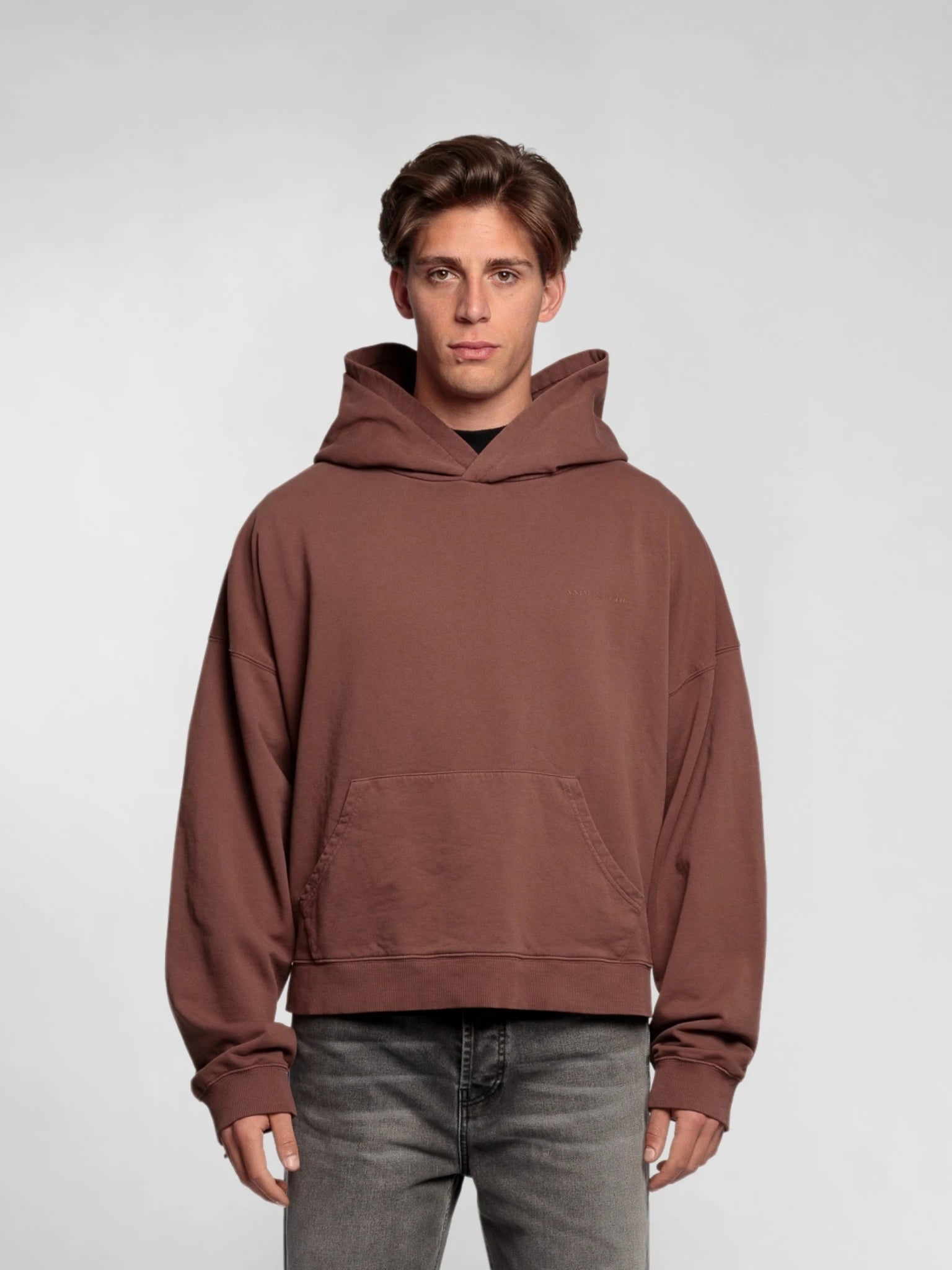 Cropped Hoodie Brown