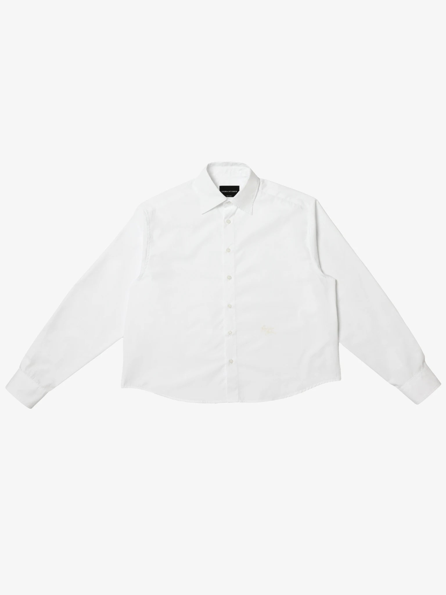 White Cropped Shirt