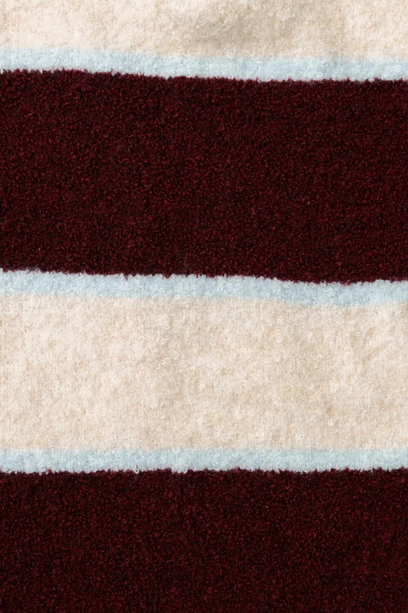 Long-sleeved bouclé polo