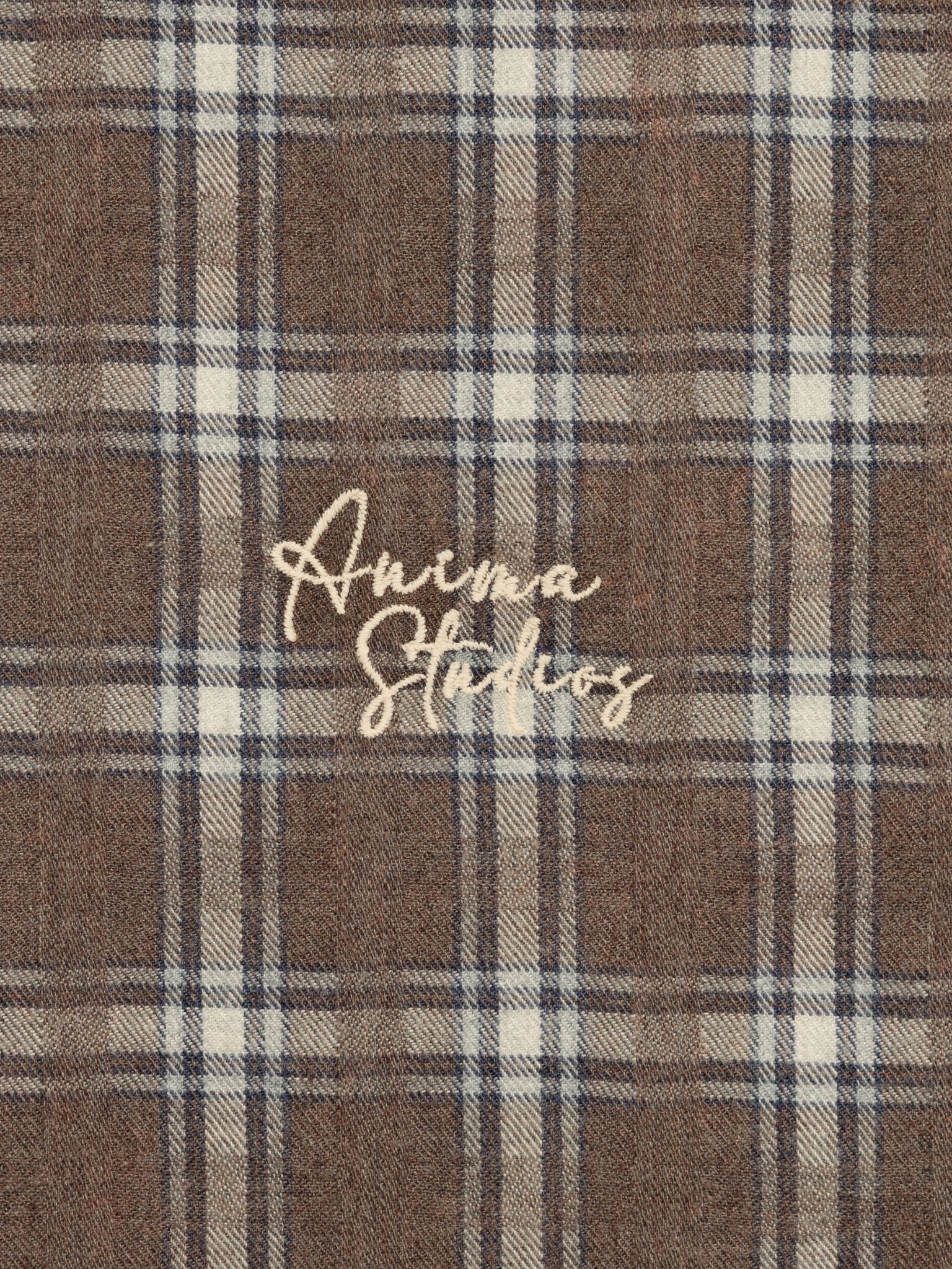 Brown Cropped Checked Shirt