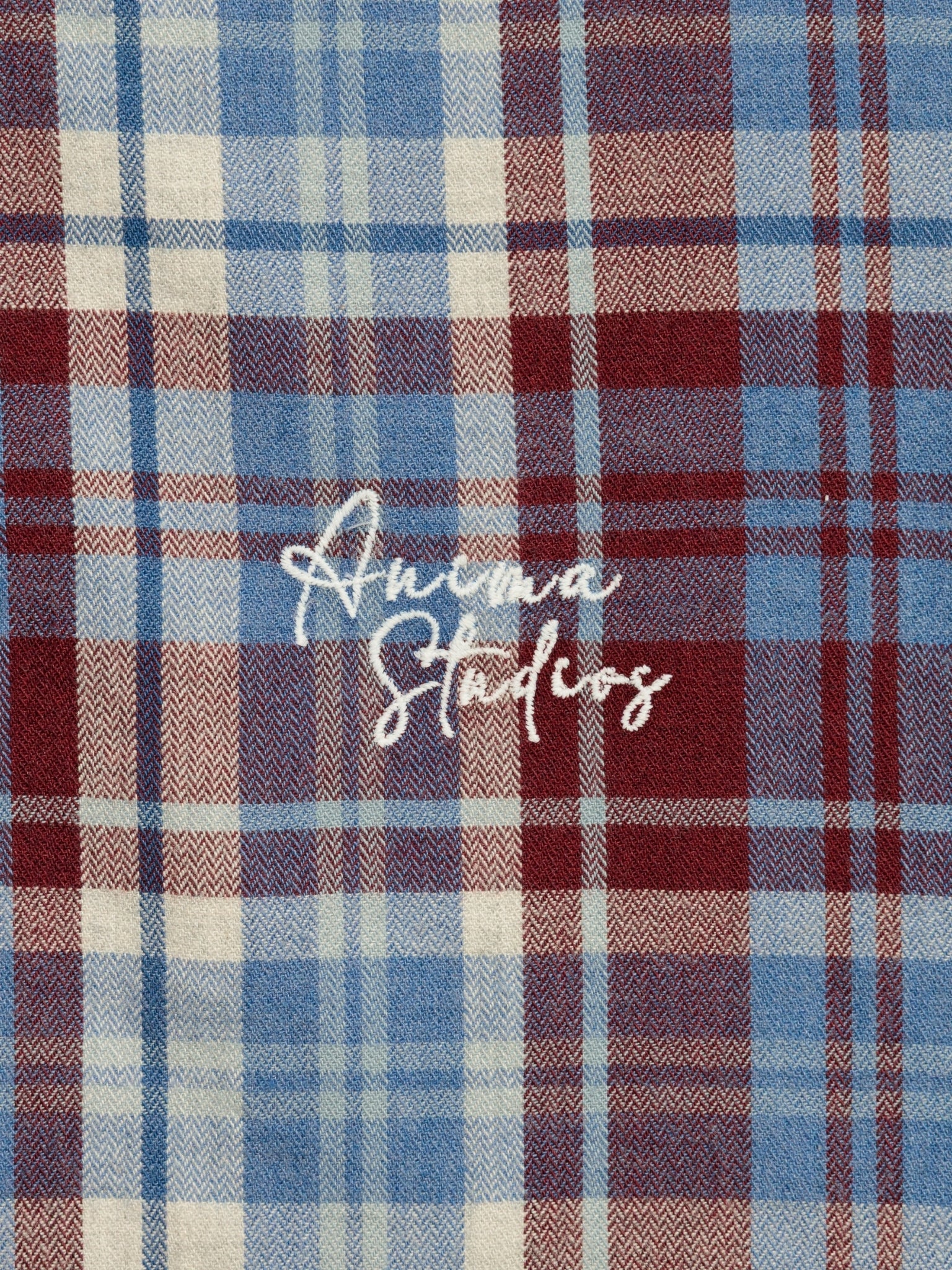 Red-Blue Cropped Checked Shirt