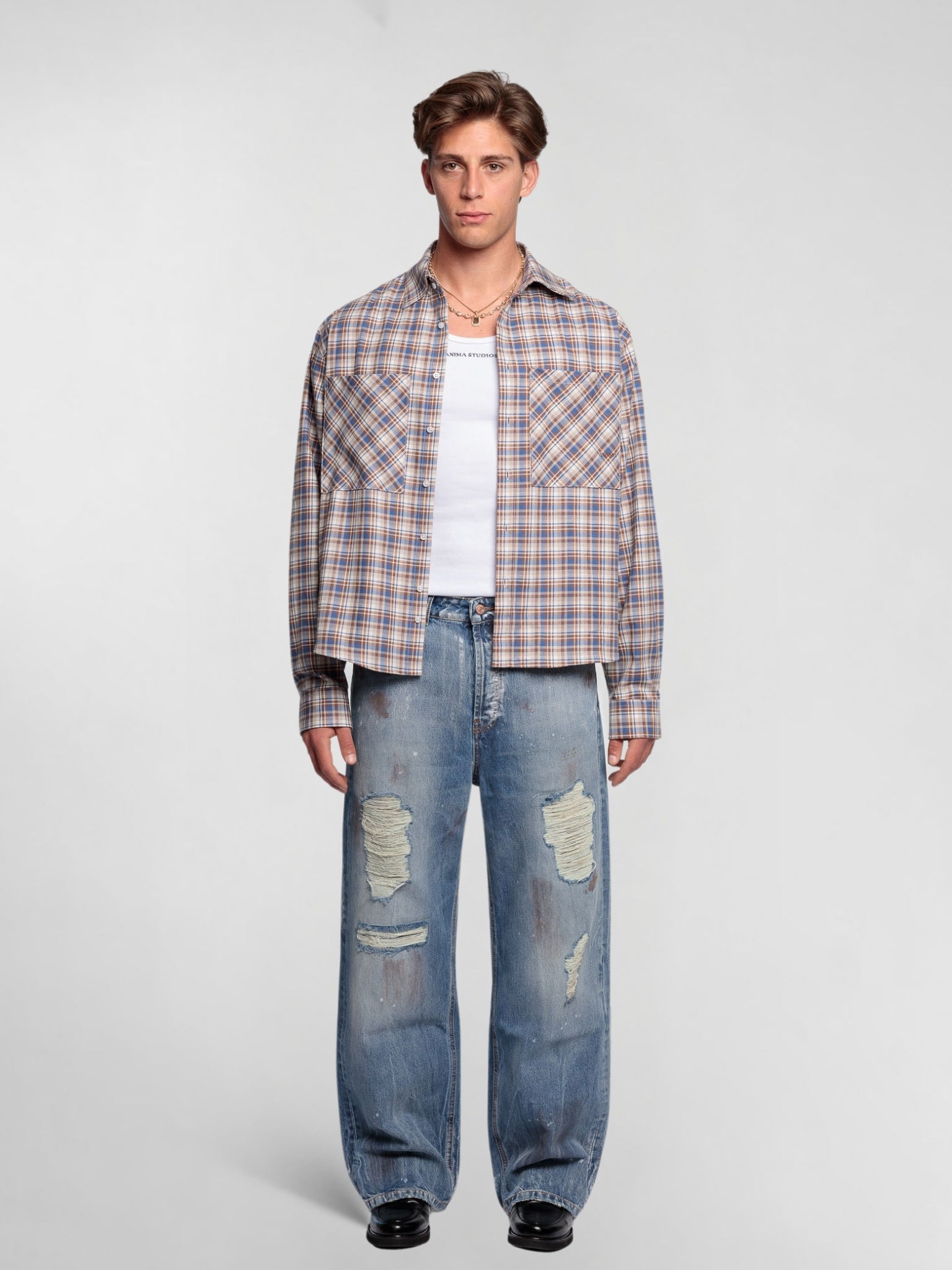 Ripped Baggy Blue