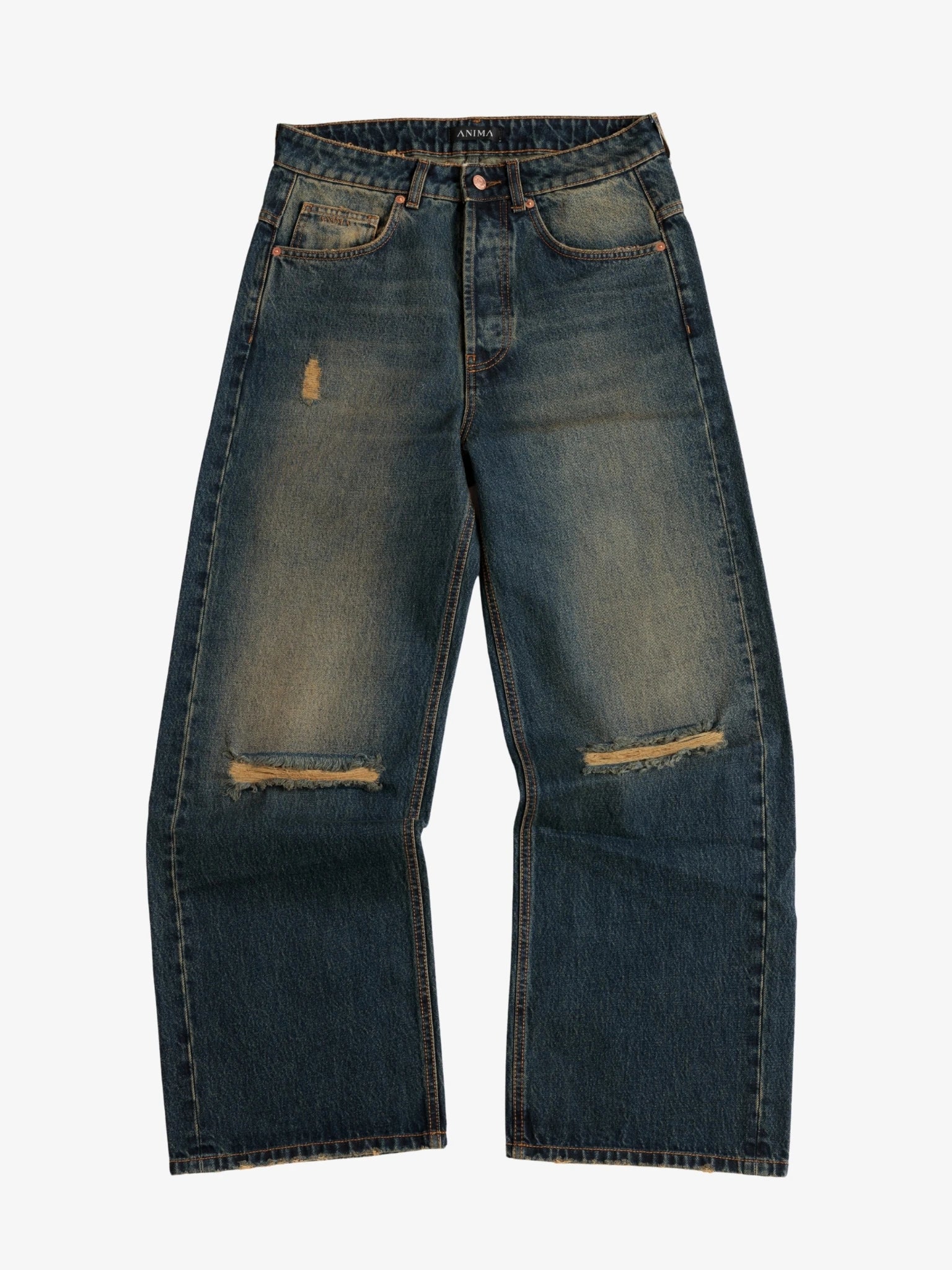 Sand Washed Baggy Denim