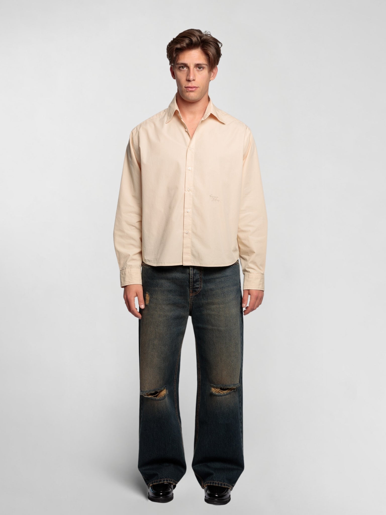 Sand Washed Baggy Denim