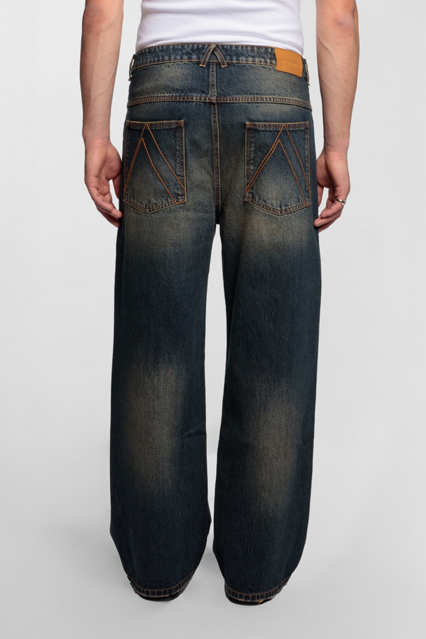 Sand Washed Baggy Denim