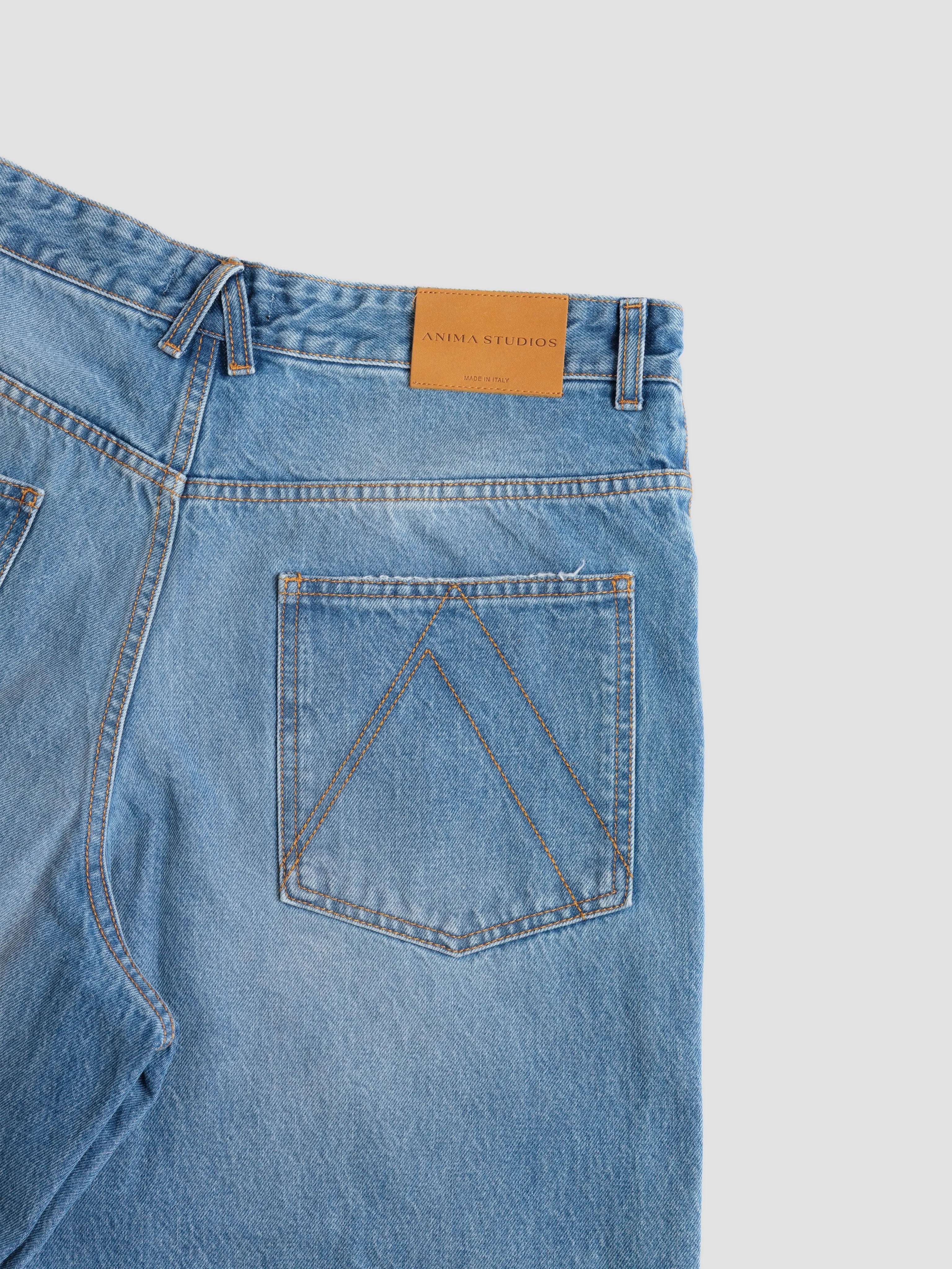 Bleach Denim Shorts