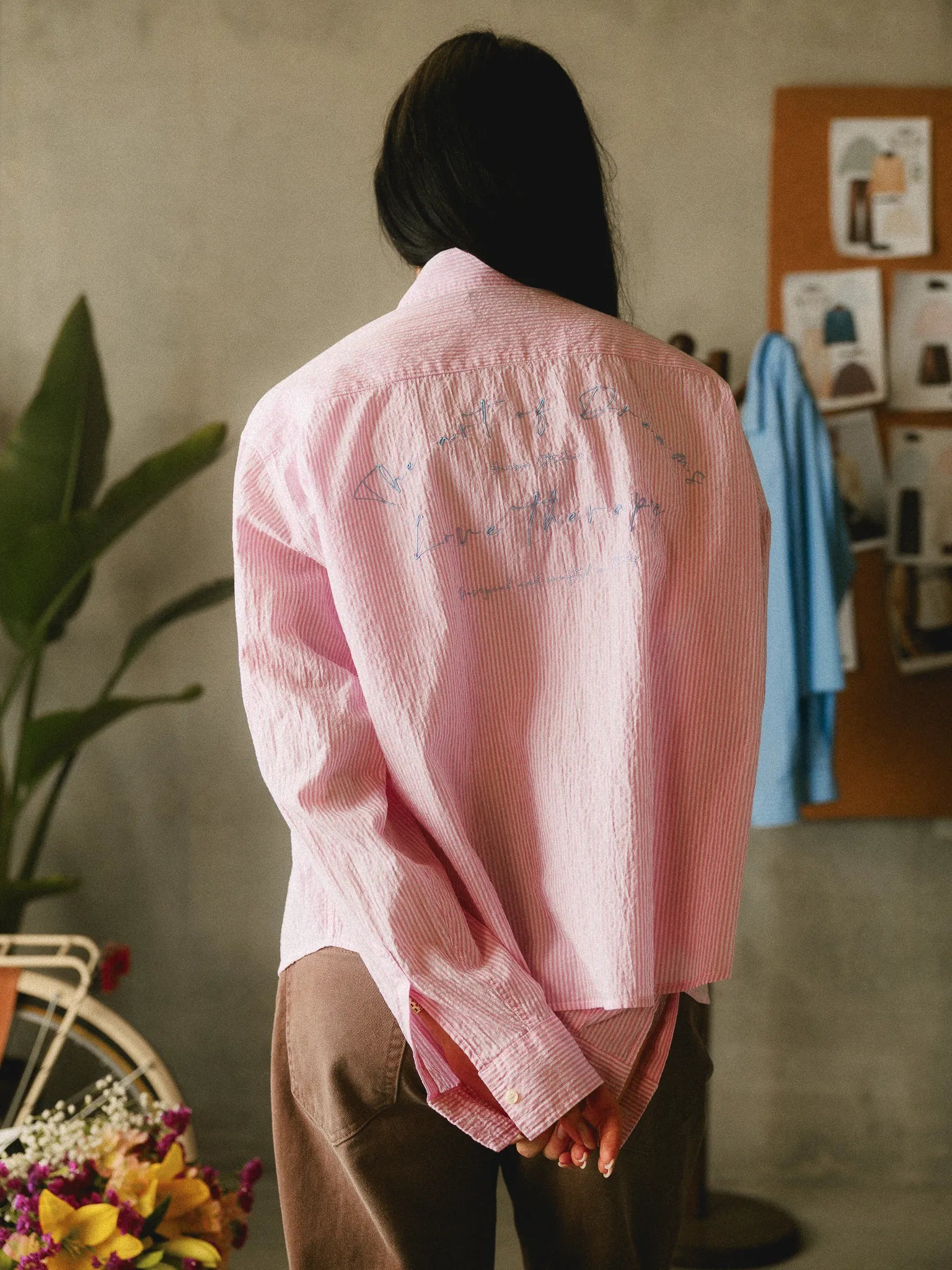 Striped Embroidered Shirt