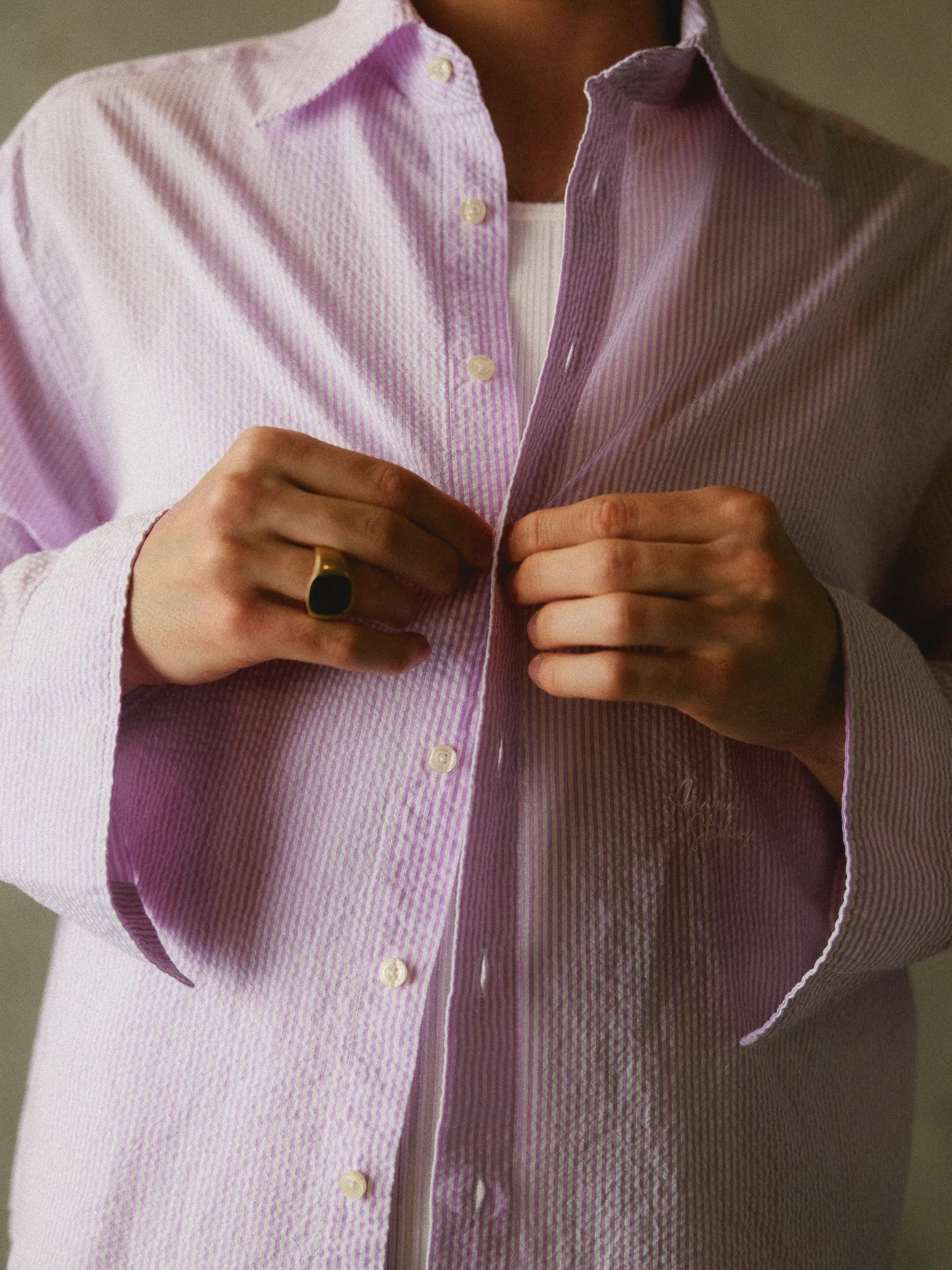 Striped Seersucker Shirt