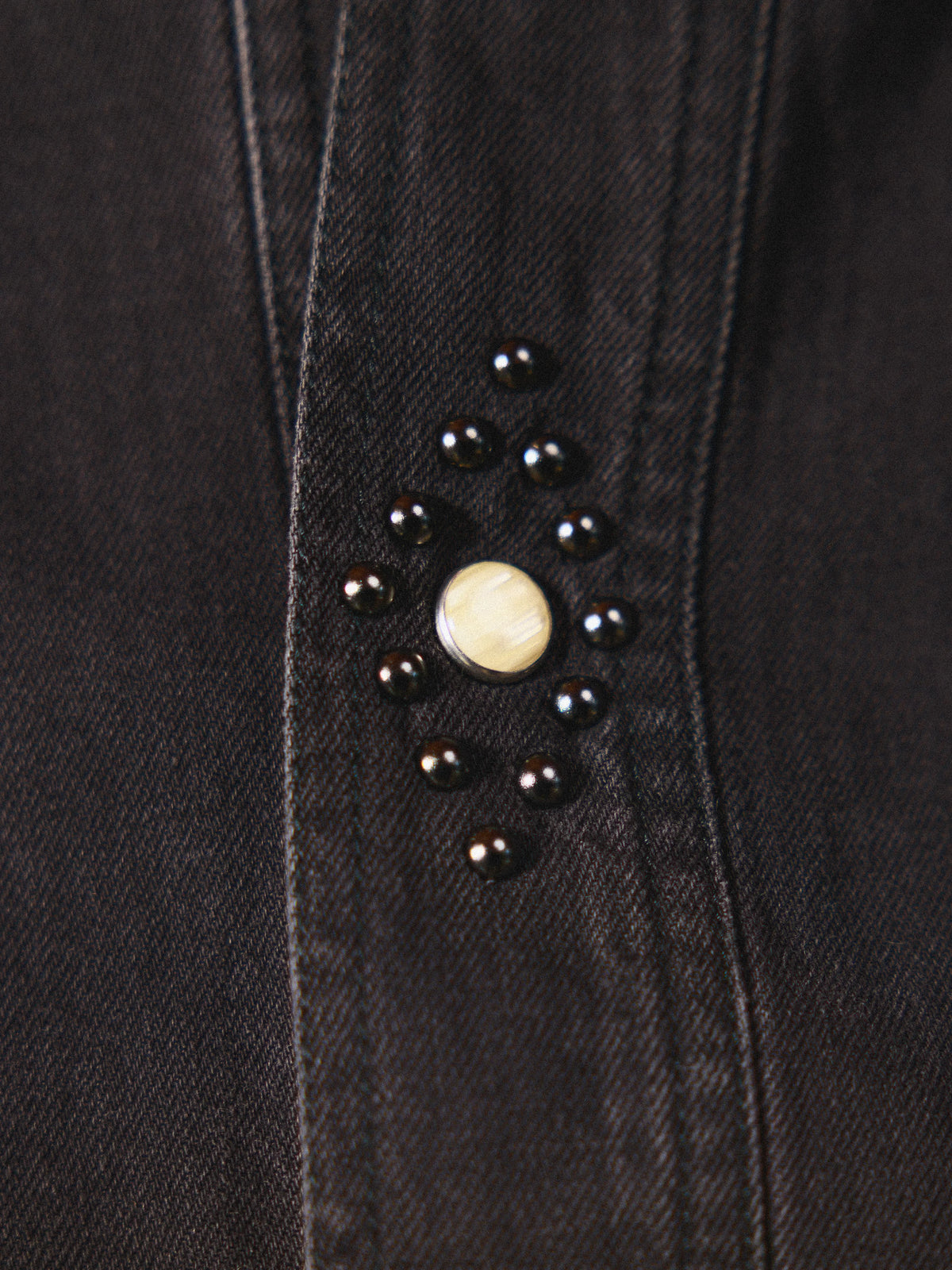 Studded Denim Overshirt