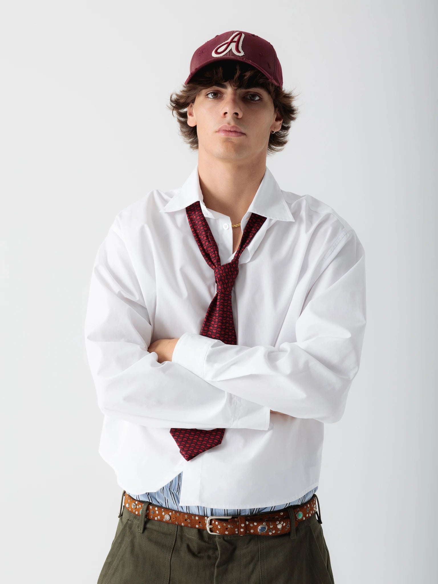 Embroidered Bordeaux Cap