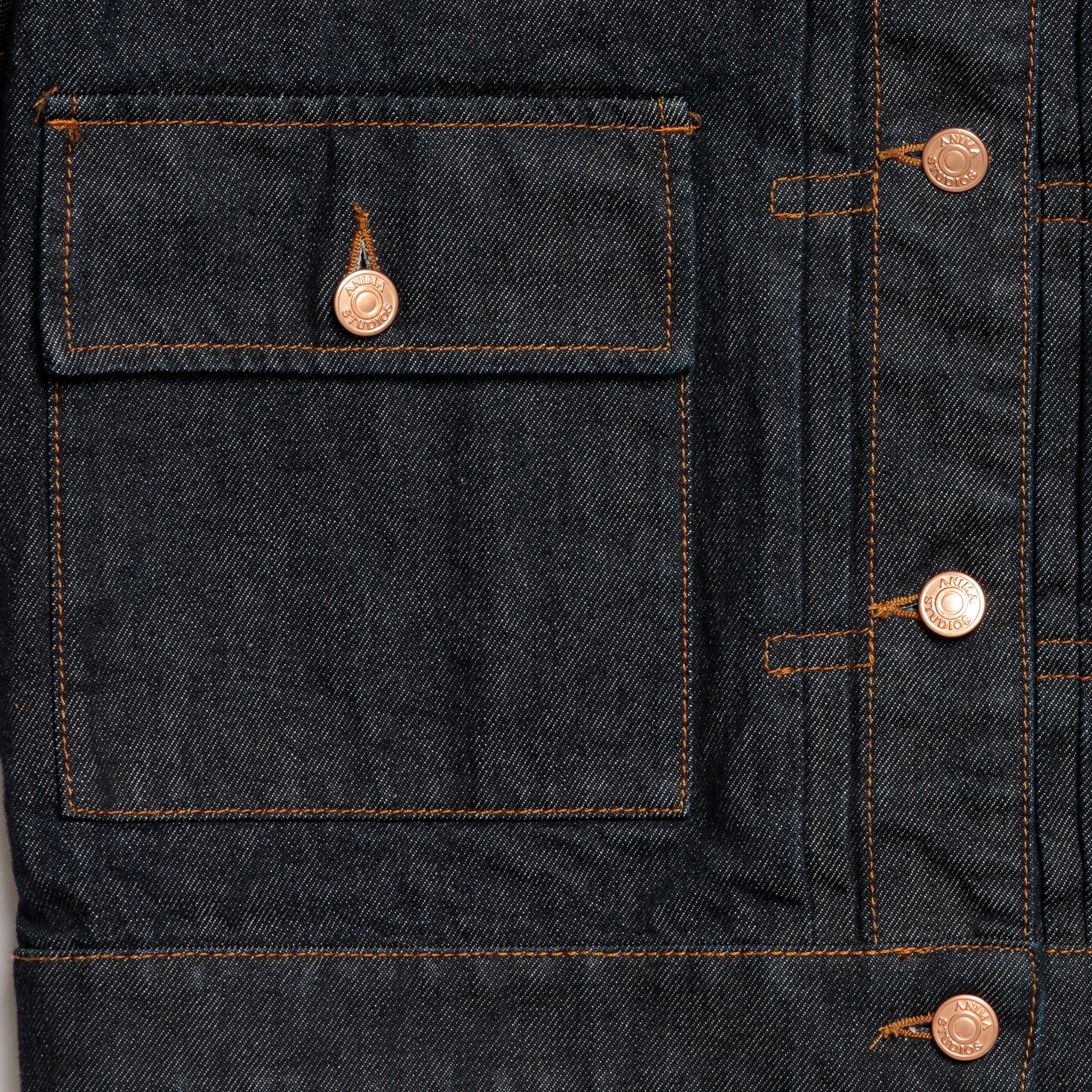 Raw Denim Cropped Trucker