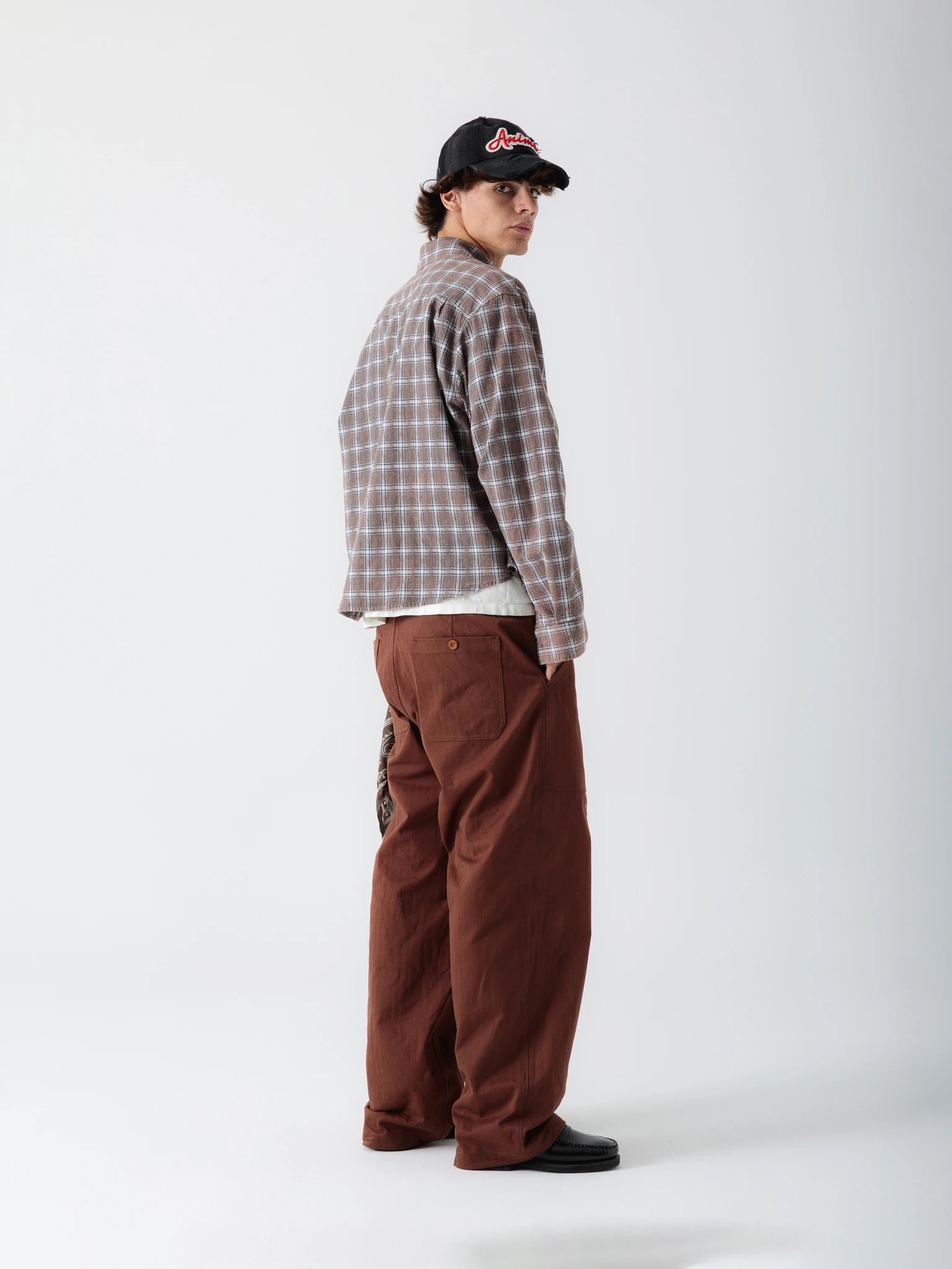 Brown Herringbone Fatigue Baggy