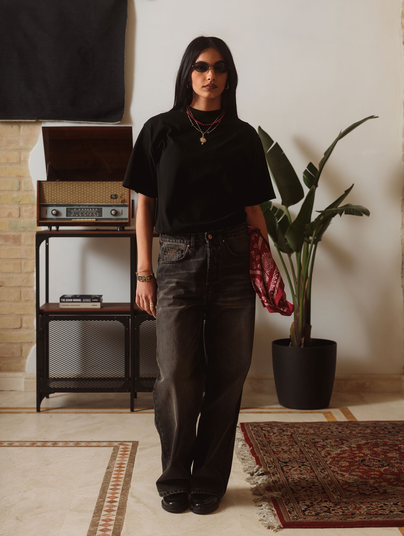 Black Baggy Fit Denim