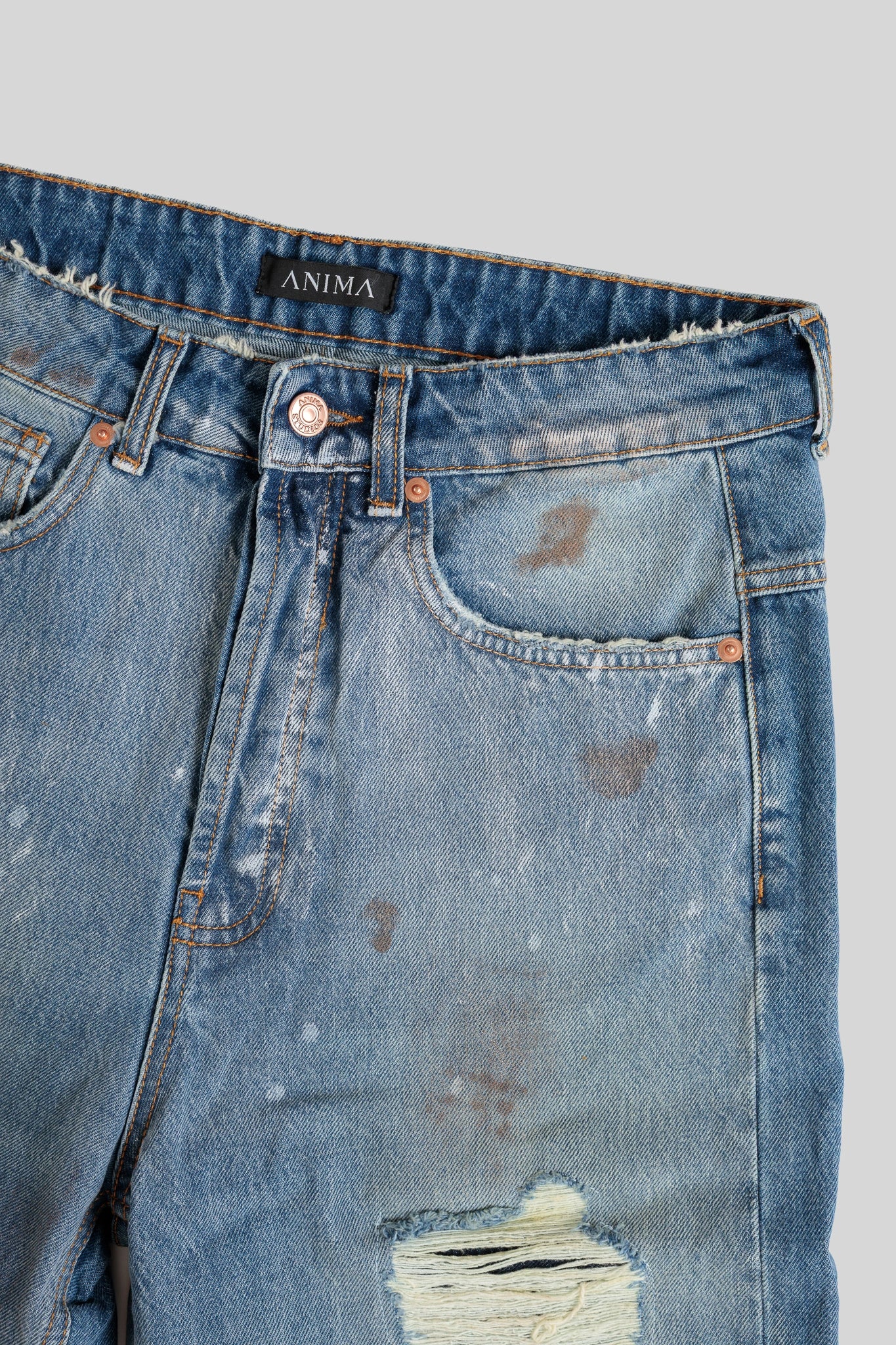 Ripped Baggy Blue