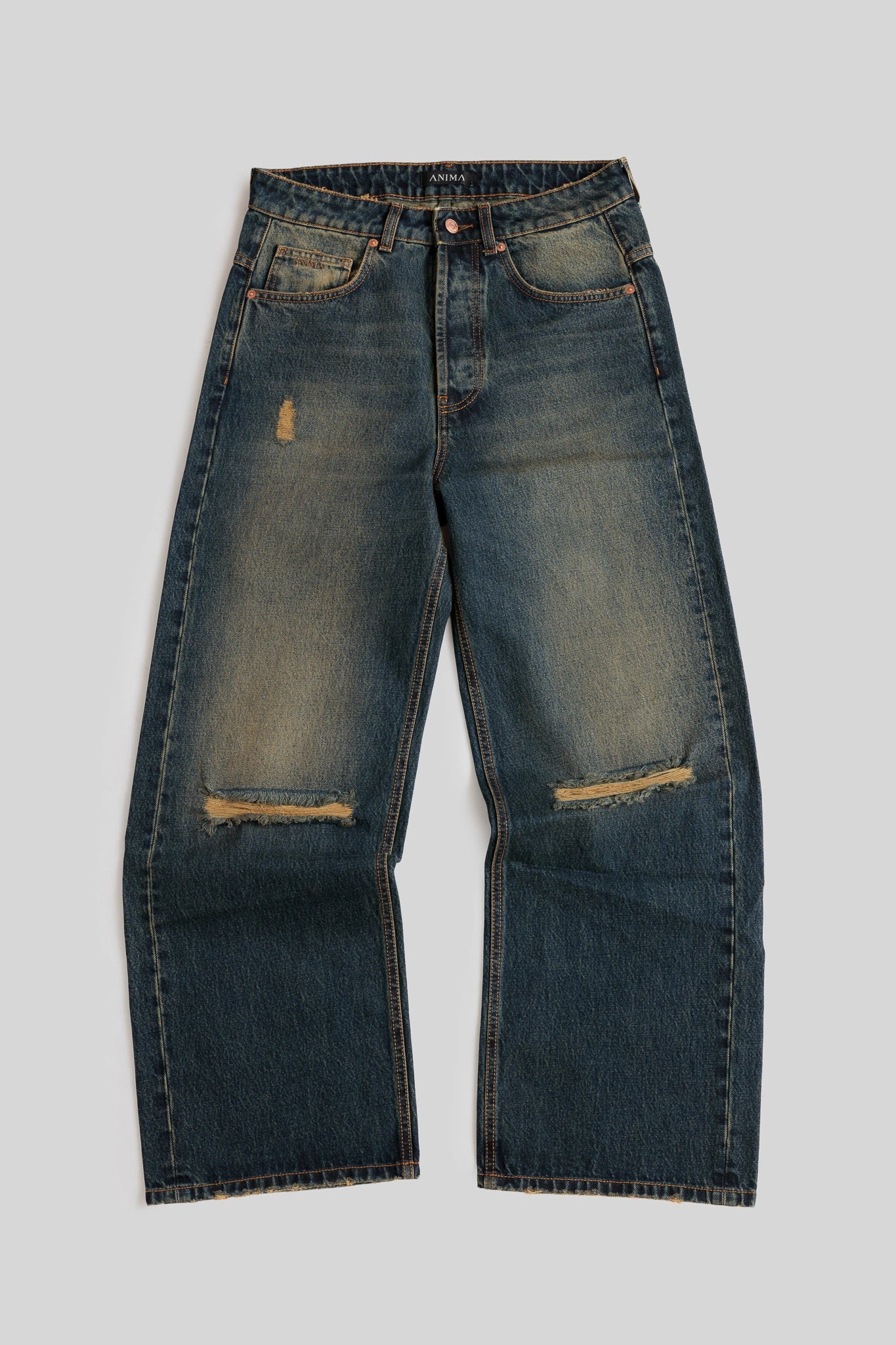 Sand Washed Baggy Denim