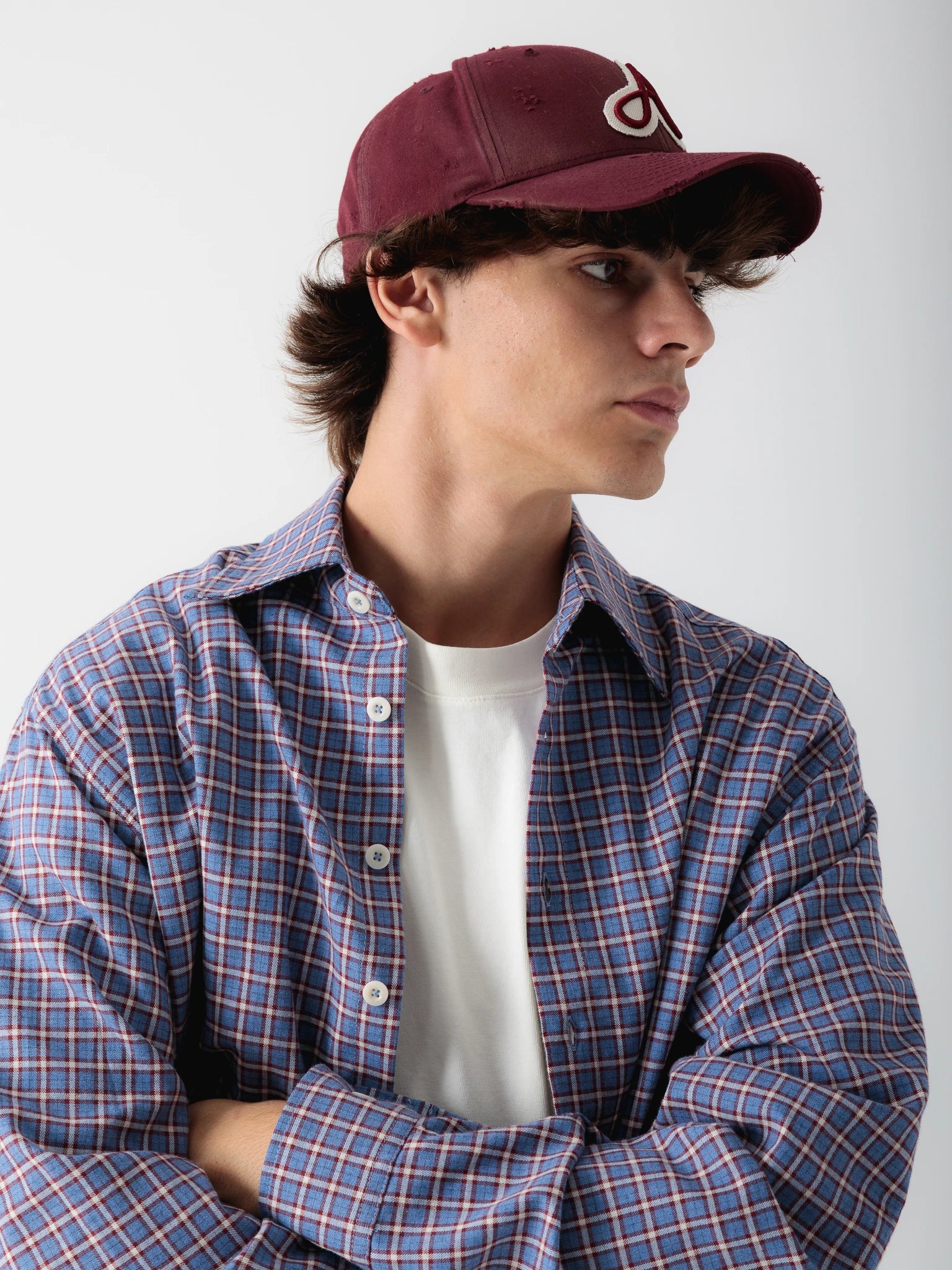 Embroidered Bordeaux Cap