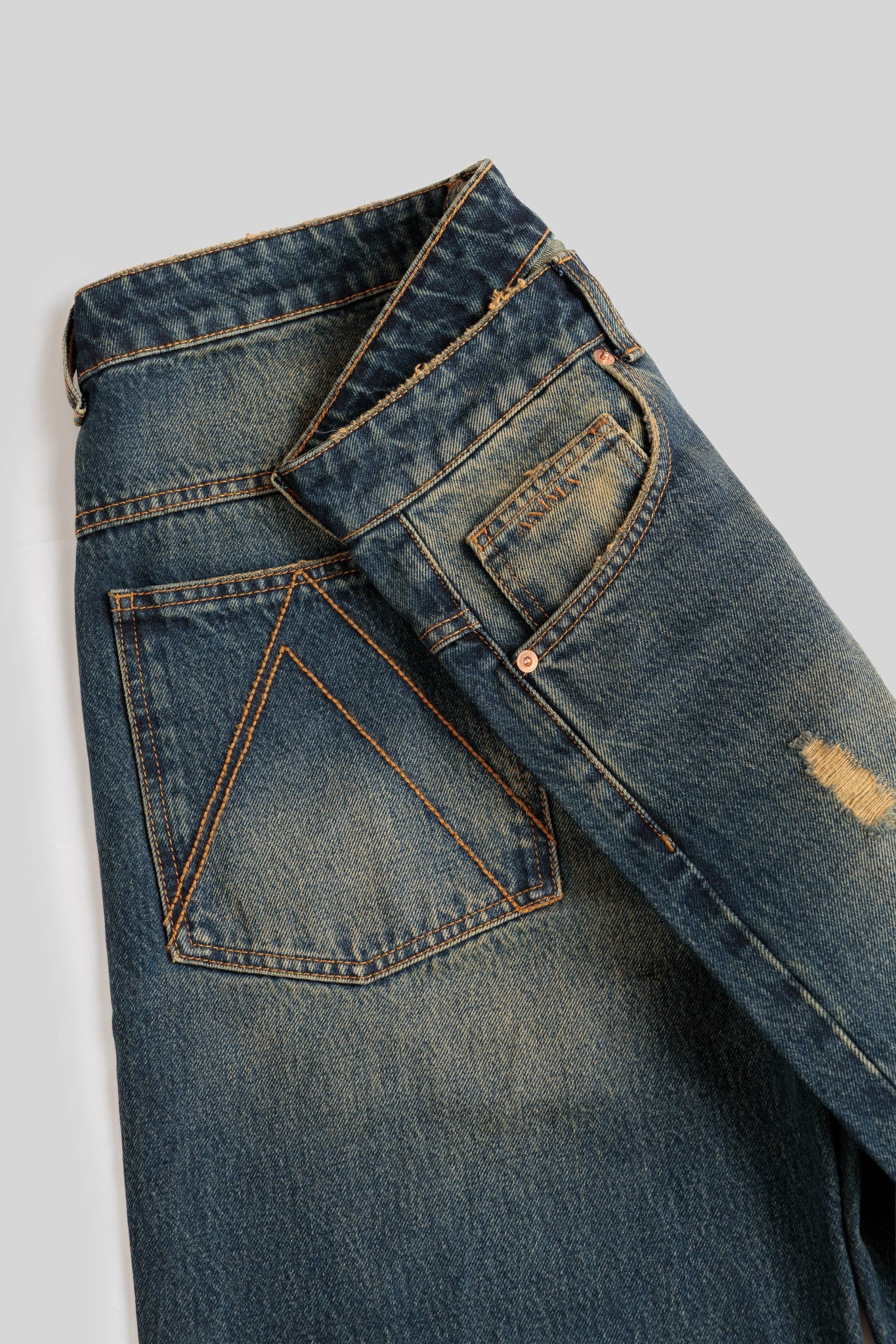 Sand Washed Baggy Denim