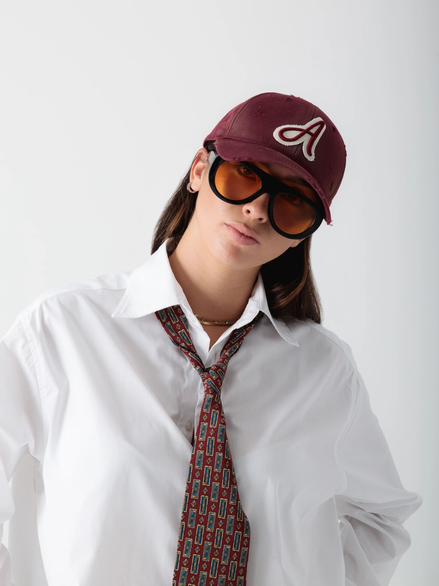 Embroidered Bordeaux Cap