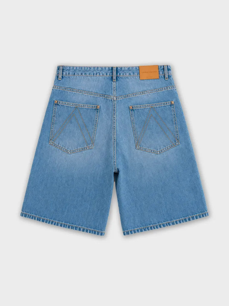 Bleach Denim Shorts