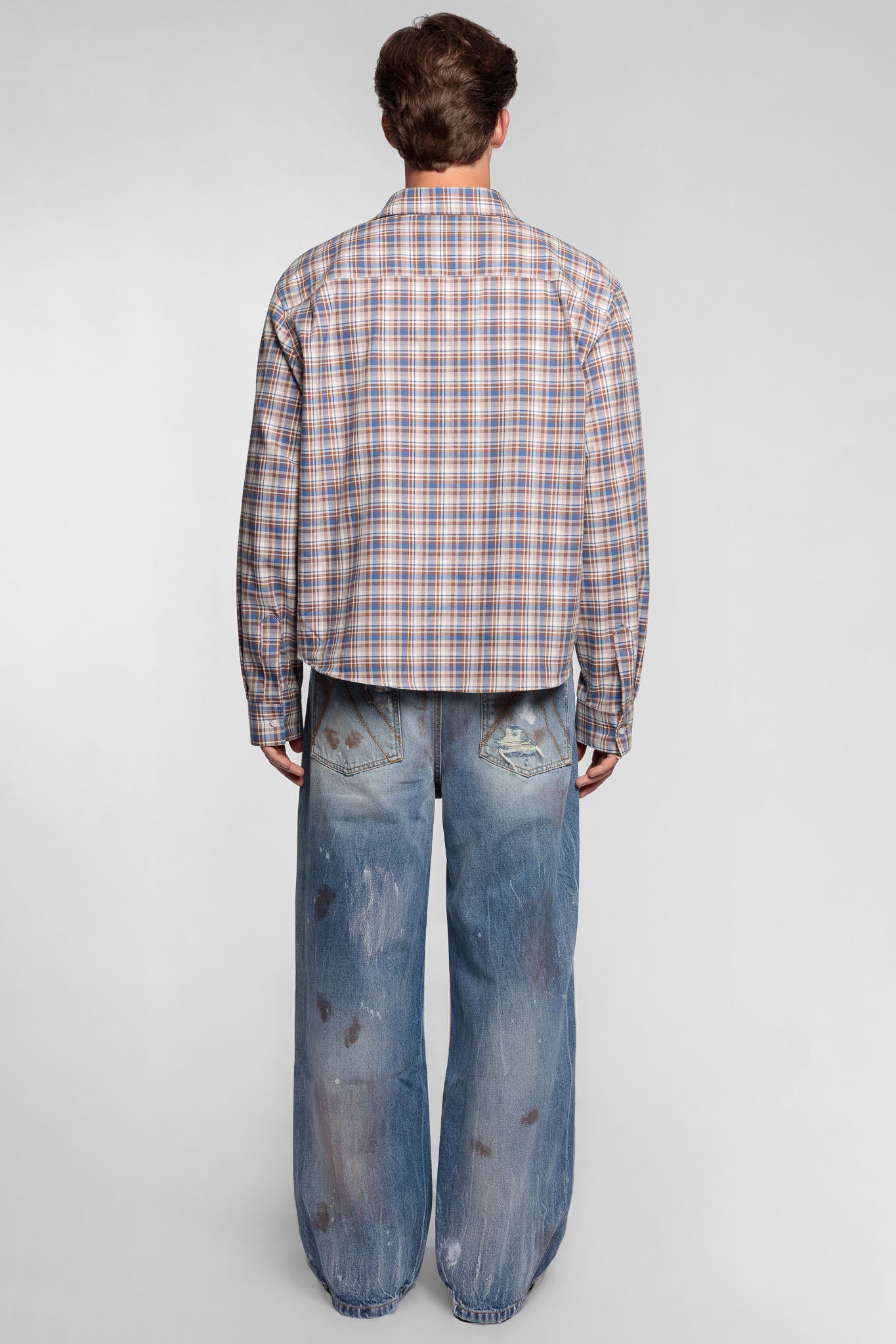 Checkered Cropped Shirt