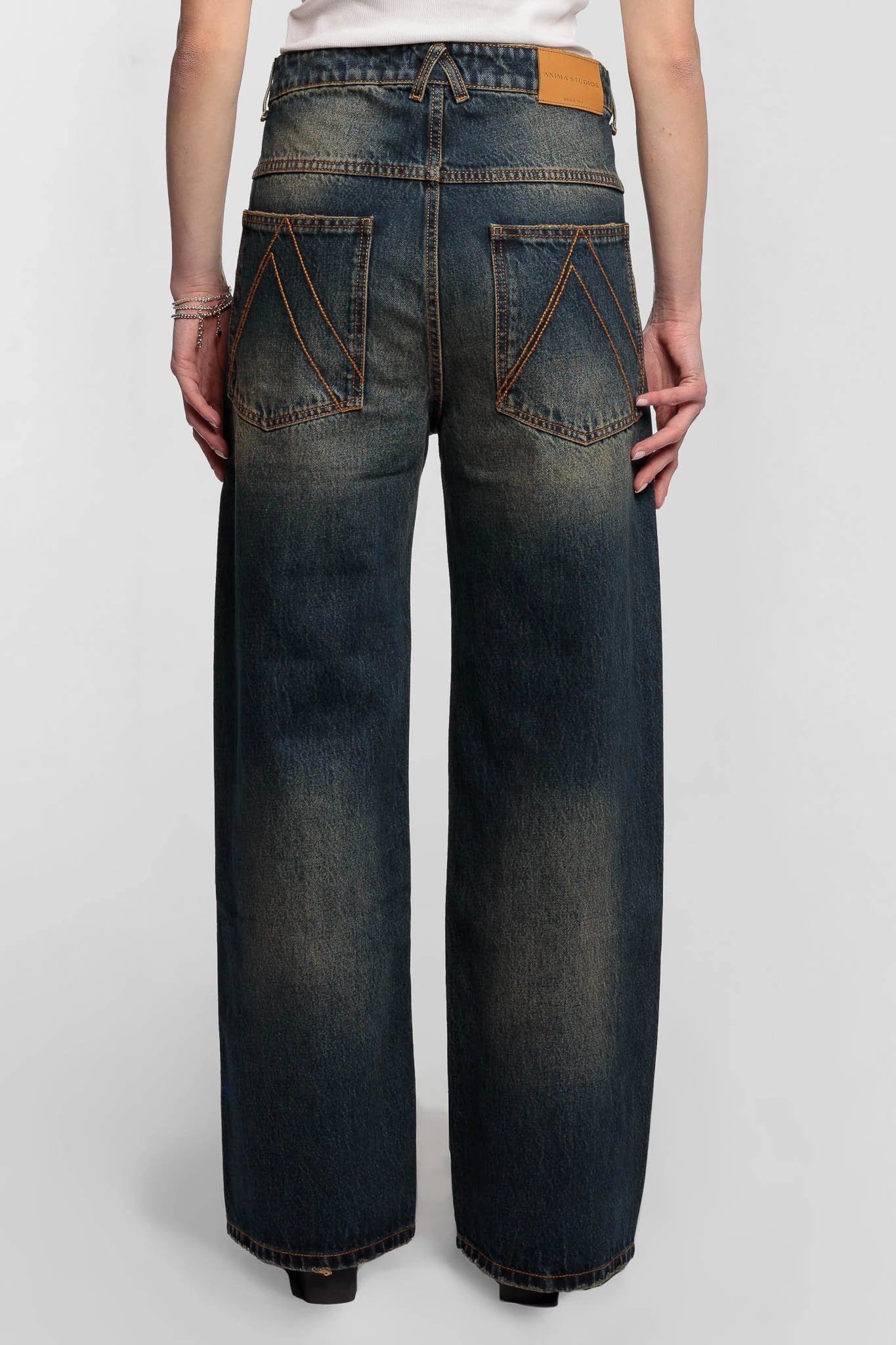 Sand Washed Baggy Denim